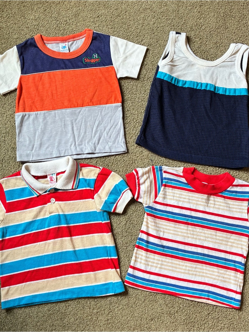 Vintage Lot Of 4 Pieces Of Garanimals Kids Clothing 80s Shirts Boys Tops 3T 4T